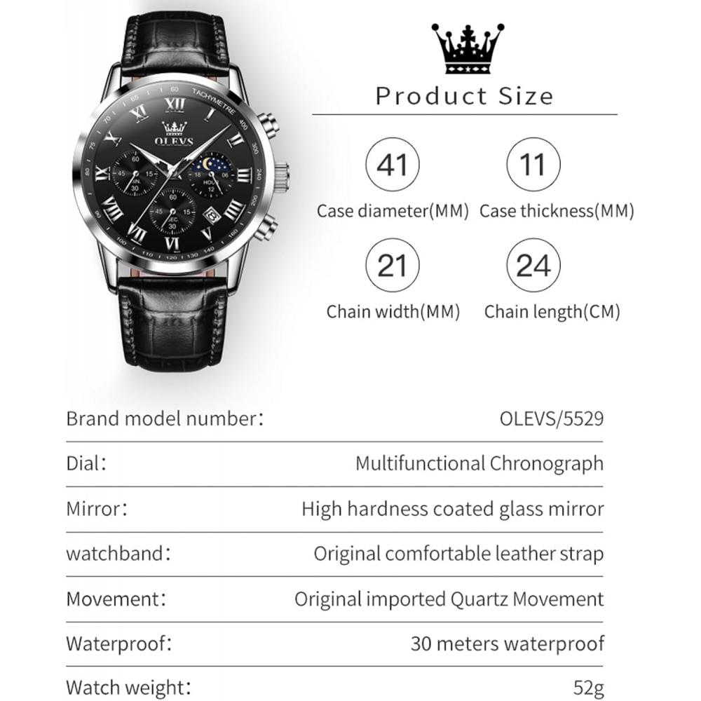 Xqiyi StyliSh Waterproof Men S Watch Analog Quartz Black Leather Strap buSineSS
