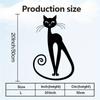 Black Cat Iron Wall Art, Metal Statue Mural for Office Patio Halloween Decor, Gift for Cat Lovers Rustic Farmhouse Hanging Ornament