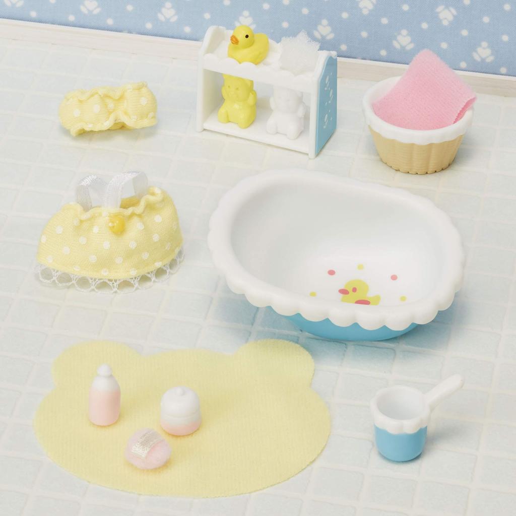 Sylvanian Families Furniture [Baby Bath Set] Ka-210 ST Mark Certified, Ages 3 and Up, Toy Dollhouse, Sylvanian Families, EPOCH