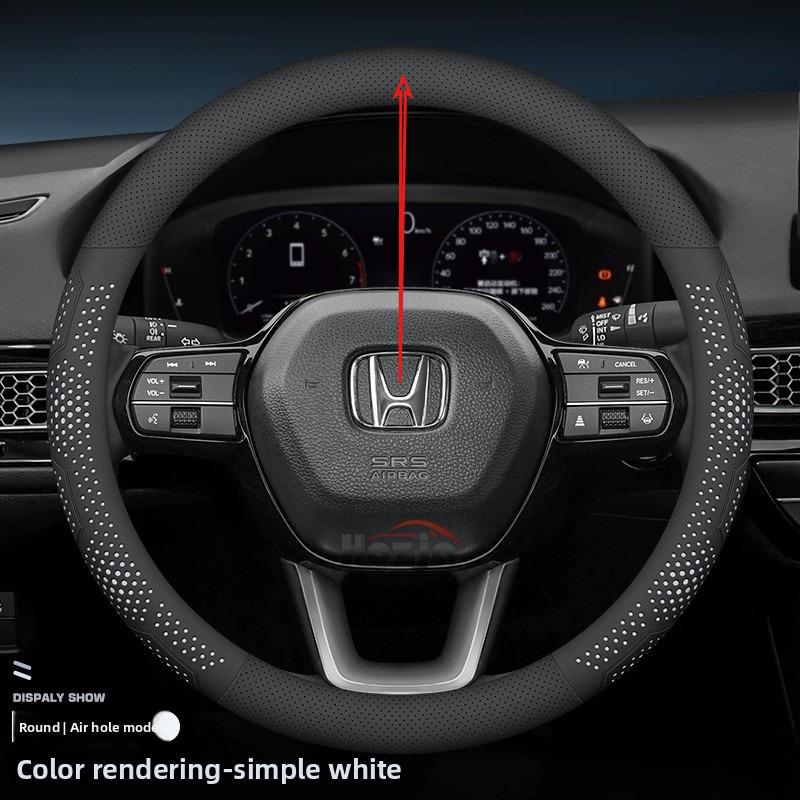 Leather Car Steering Wheel Cover for Honda HRV CRV Pilot Civic City ZRV Passport 2022 2023 2024 2025 2026 Accessories