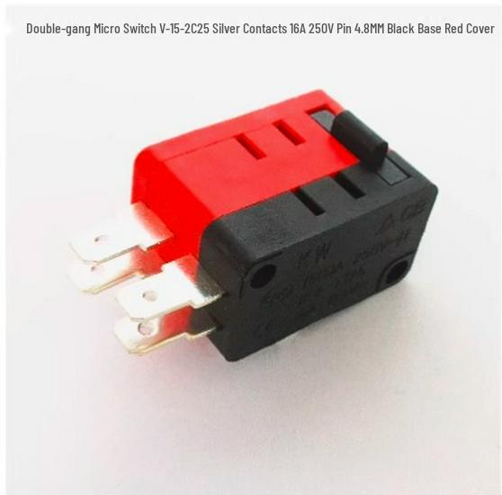 

KW7 16A 250V Double-Pole Micro Switch with Long/Short Roller Lever, Momentary Travel Limit Button