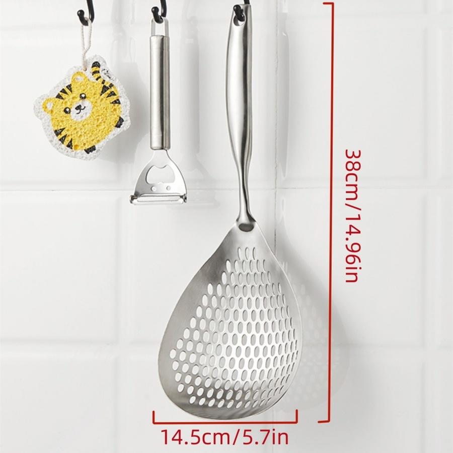 SUS304 stainless steel big end colander, pepper spoon, food spoon, kitchen household Lo mein dumpling cooking spoon