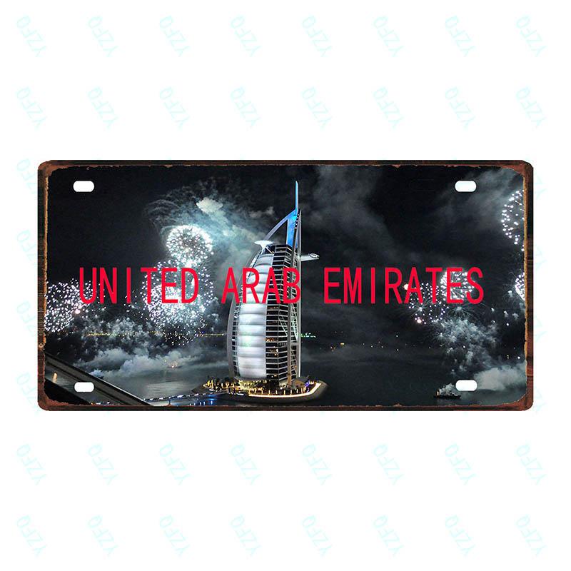 Spain Thailand France Chile City Metal Sign Tin PlateTravel Souvenir Vintage Poster Bar Wall Shop Home Decor 6x12 Inch DC-0109B