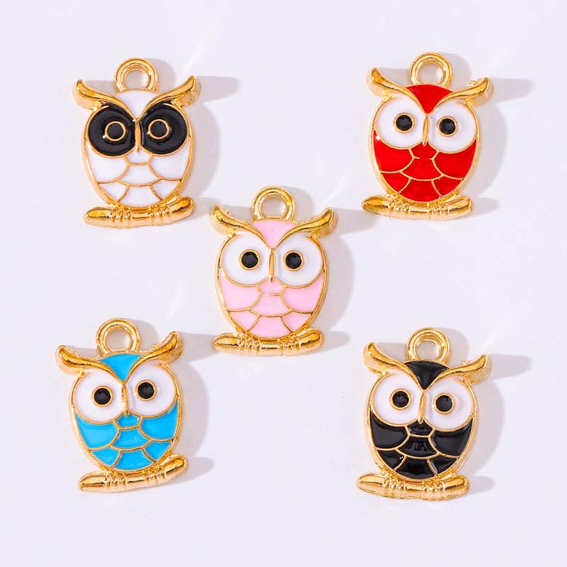 10Pcs 22*17mm Gold Colour Alloy Enamel Bee Pendant Oil Dripping Animal Charms for Jewelry Making DIY Necklace Earrings Accessory