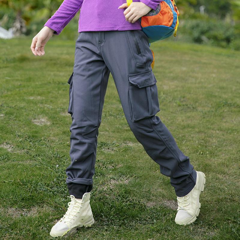 

Толстые теплые флисовые зимние брюки женские водонепроницаемые для пешего туризма походов кемпинга катания на лыжах брюки Soft Shell ветрозащитные брюки для активного отдыха 4XL