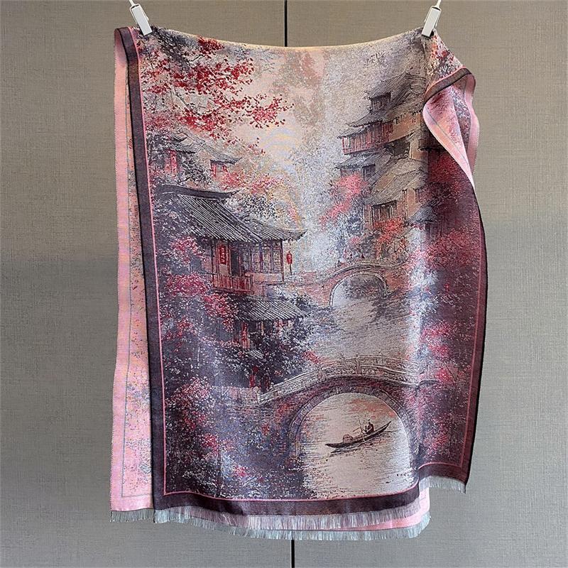 Luxury Winter Warm Women Scarf Imitation Cashmere Thicken Shawl Pashmina Scarves Female Wrap Blanket Foulard
