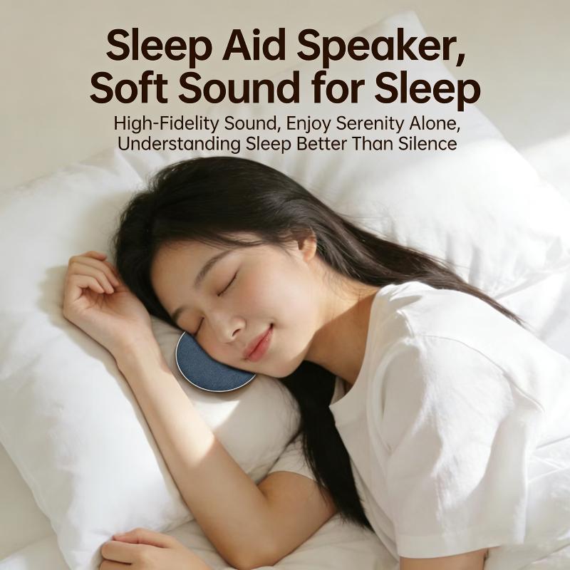 Haut-parleur Oreiller de Chambre Bluetooth 5.4, Machine à Sons Sous l'Oreiller Avec Bruit Blanc Son Stéréo Hifi