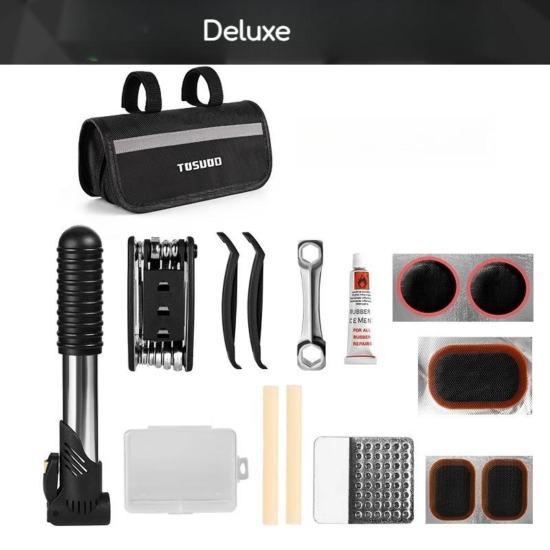 Bicycle Repair Tool Kit, Tire Repair Pump and Wrench Set, Mountain Bike Tool Set