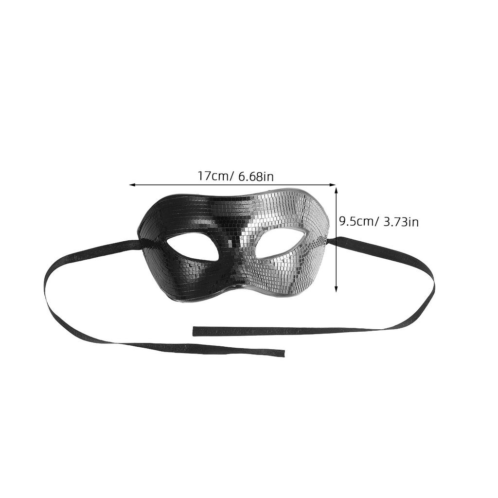 1pcs Mirror Reflective Masquerade Mask Shiny Disco Ball Design For Mardi Gras Halloween Carnival Party Festival Cosplay