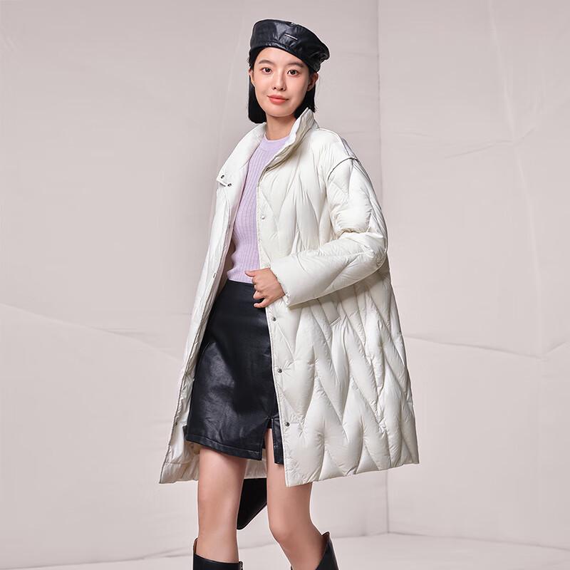 Tanboler Women's Mid-Length Stand Collar Down Jacket TB233626