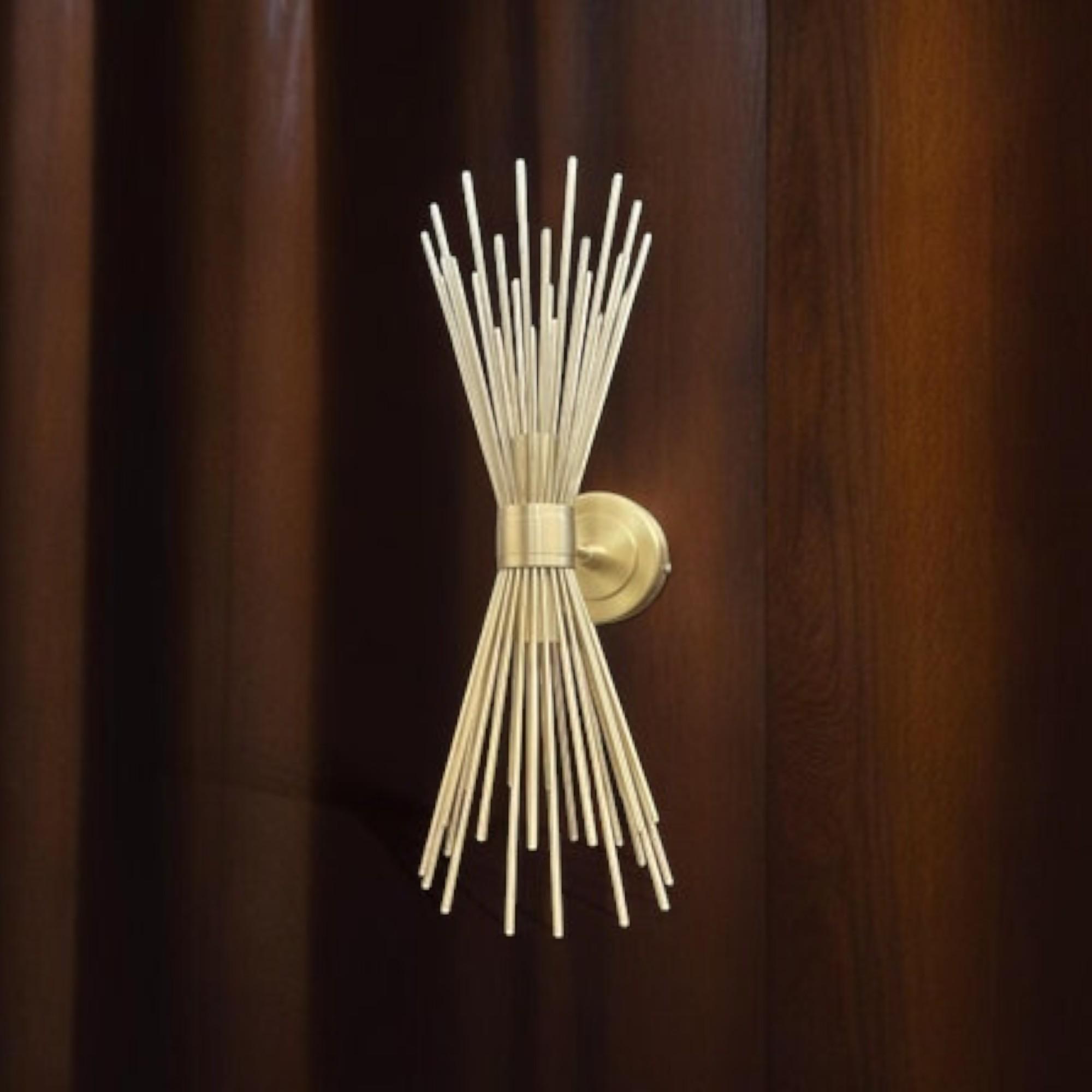 

1950 Mid Century Brass Sputnik Skyla Настенный светильник Бра Лампы Освещение Бра