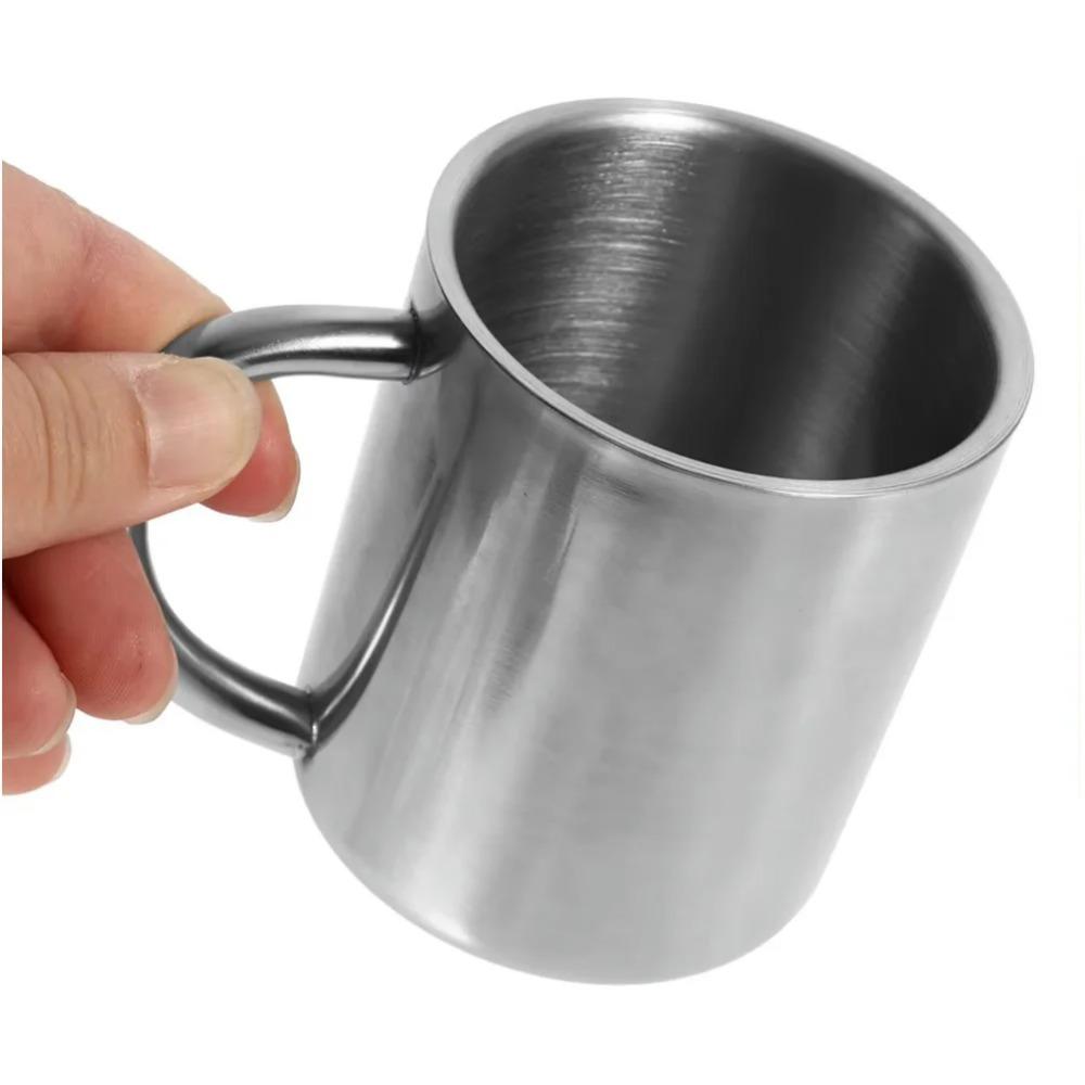 Stainless Steel Mug Coffee Cup Camping Mug Metal Coffee Tea Cup Mug Portable Milk Tea Cup Tumbler Water Mug Outdoor Drinking Cup