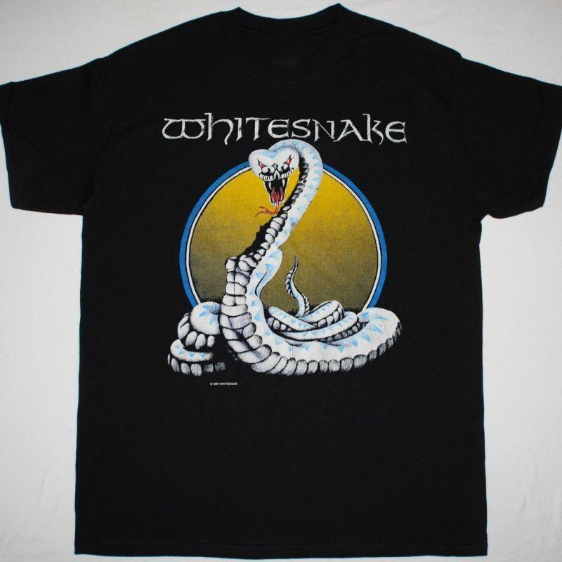 NEW Whitesnake Black Cotton All size S-5XL Gift Shirt HD412 Unisex T-Shirt