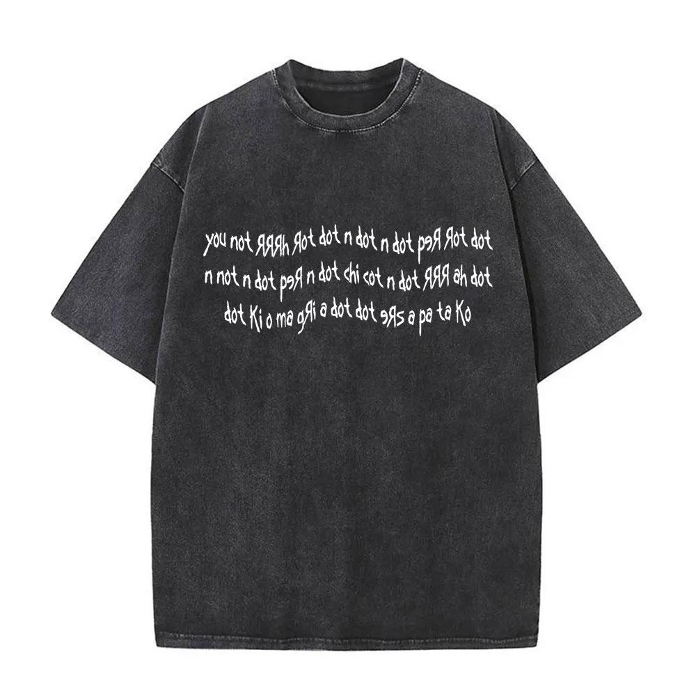 Gewaschenes Vintage Rockband Korn Grafikdruck T-Shirt Männlich Metal Musik Übergroße T-Shirts Männer Frauen Kawaii Süßes Rosa T-Shirt