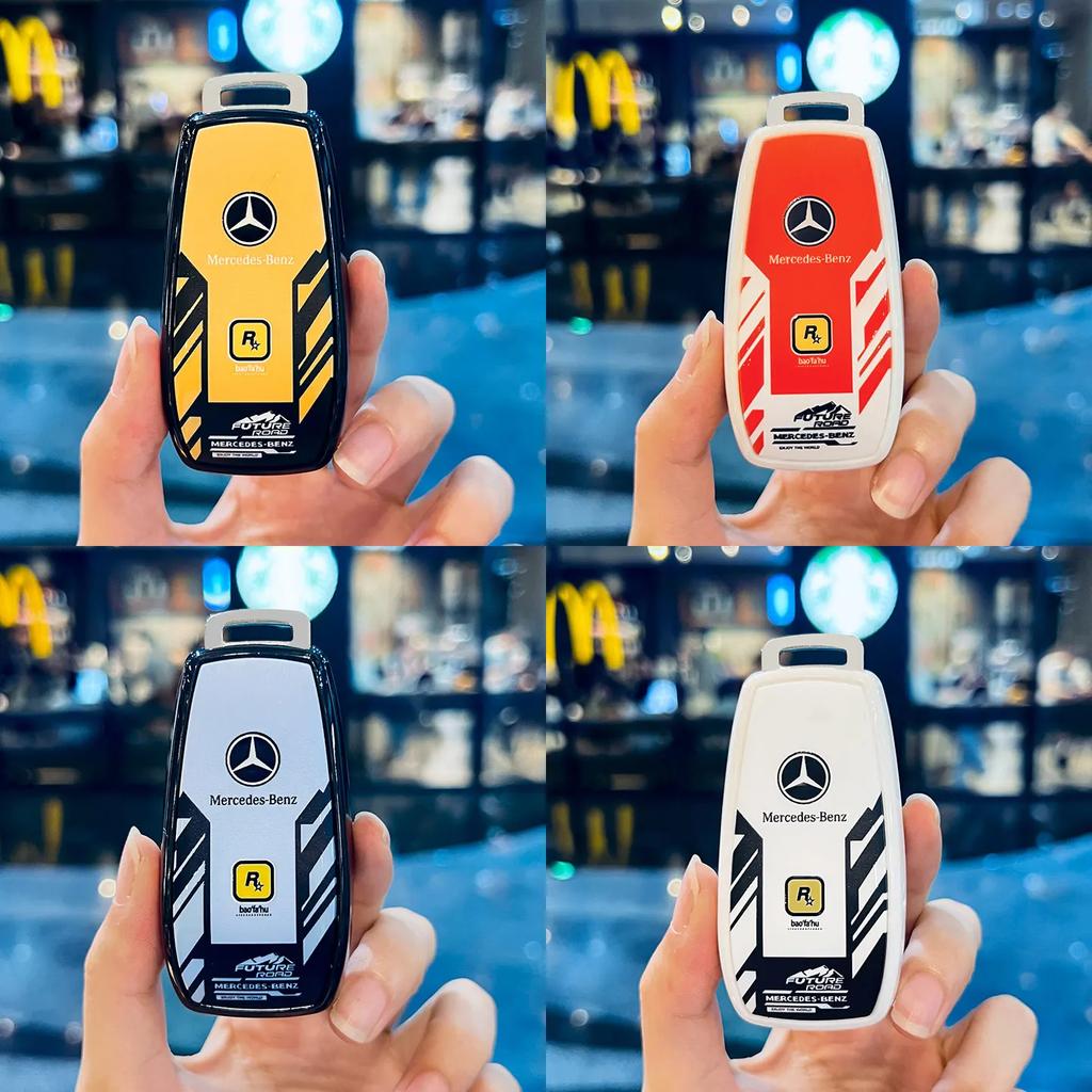 TXF4 Fashion TPU Car Key Case Cover For Mercedes Benz A C E S G Class GLC CLE CLA GLB GLS W177 W205 W213 W222 X167 AMG Keychain Fob