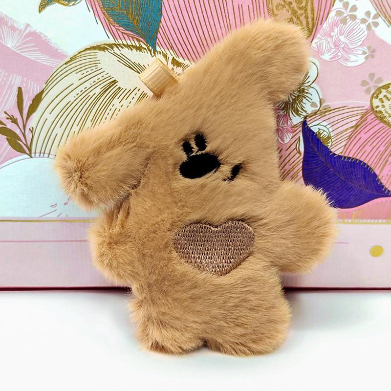 Cartoon Love Crooked Bear Doll Pendant Cute Bear Backpack Accessories Couple's Keychain Pendant