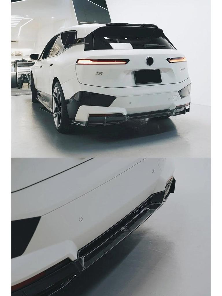 BMW IX Carbon Fiber Body Kit: FD Style Front Lip, Side Skirts, Rear Lip, Rear Bumper Corners, Roof Spoiler.