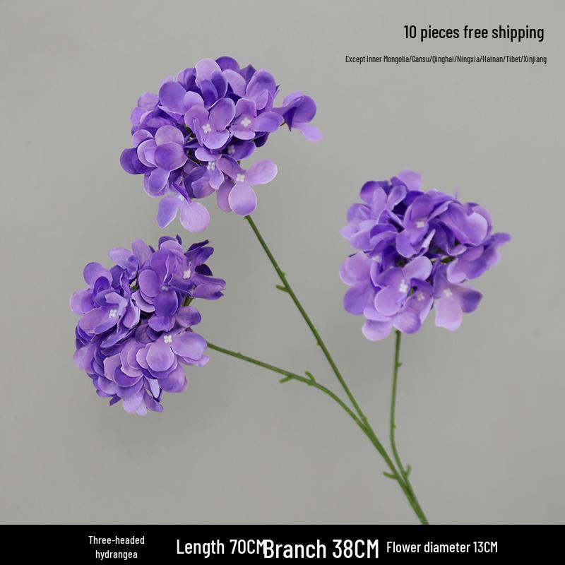 Purple Floral Wedding Arrangement - Silk Hydrangea, Rose, Bamboo Leaves & Grass for Flower Arches