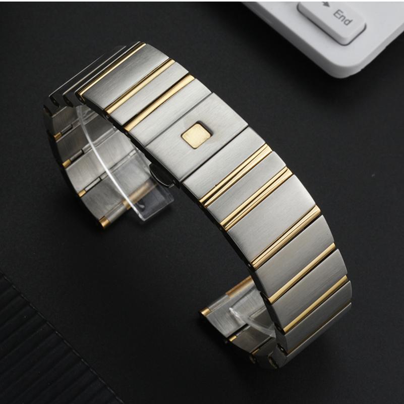 Für Omega Double Eagle Stahlarmband Constellation Serie Armband Herren und Damen Uhrenarmband Metallzubehör 17MM 23MM 25MM