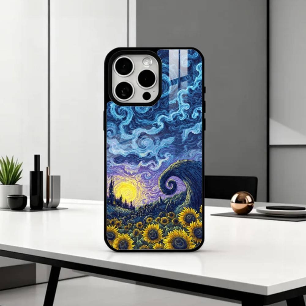 V-Van G-Gogh The Starry Night   Phone Case For iPhone17,16,15,14,13,12,11 Plus,Pro Max Magnetic For Magsafe Wireless Charging