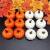 White and Yellow Pumpkin Model for Halloween and Christmas Decoration Wreaths