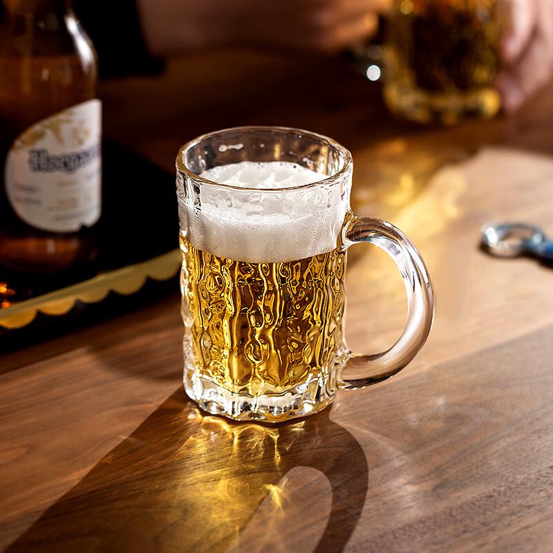 Toyo-Sasaki 425ml Japanese Glass Beer Mug with Handle