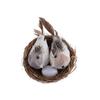 Feathered Realistic Ornaments Figurines Lawn Garden Birds Egg Bird Nest Artificial Birds Home Decor