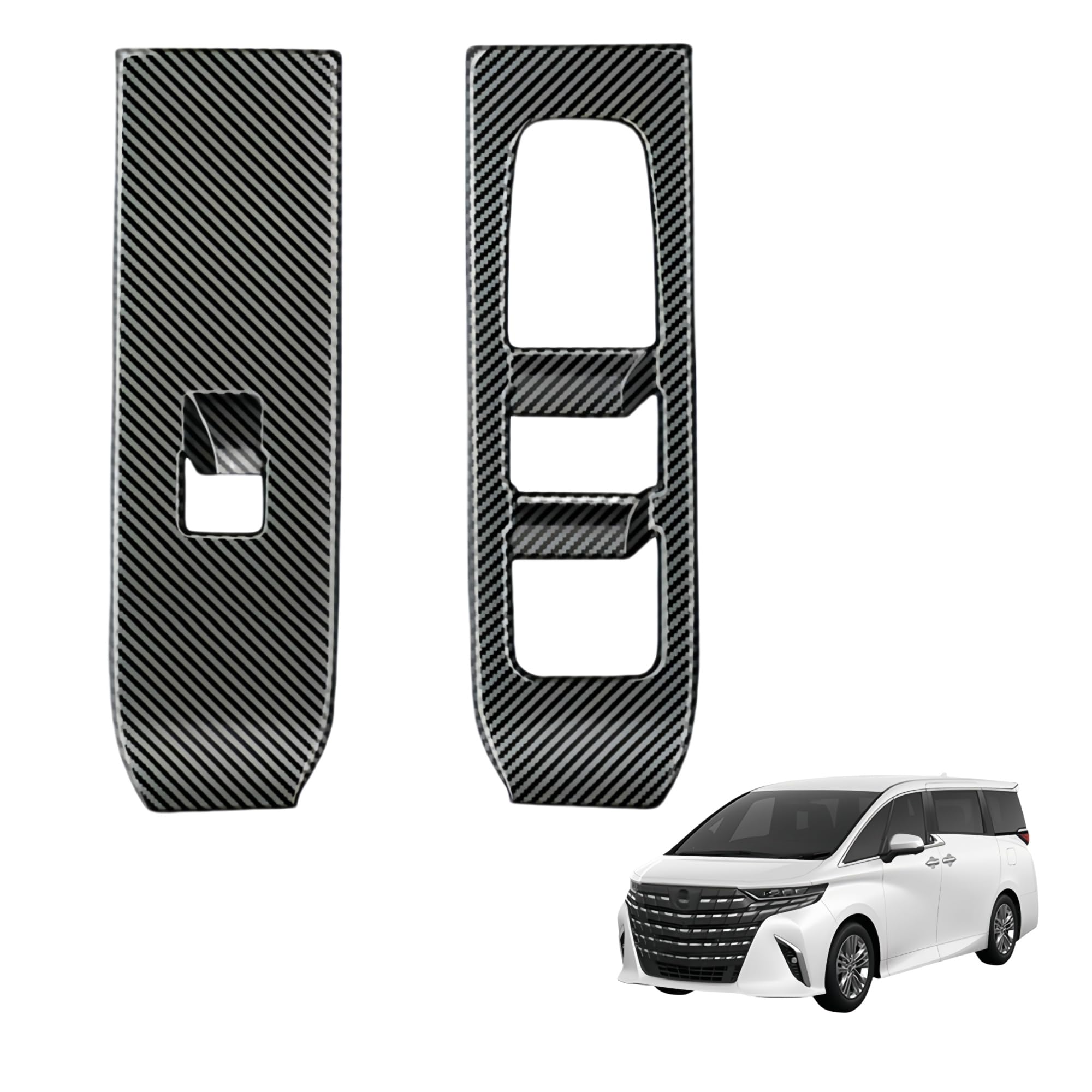 

Kylorune Vellfire Alphard 40 Series Accessories Power Window Switch Panel Door Panel Cover Front Door Parts Exclusive Goods (Carbon Style) 200mm