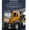 1/32 Scale Mixer Truck Alloy Car Model Diecasts Metal Toy Large Concrete Cement Truck Excavator Car Model With Sound And Light Collection Kids