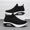Mesh Sneakers for Women, Single Shoes, Thick Soled, Outdoor, Hiking, Elastic, Breathable, Lazy, Lightweight, Casual Sports Shoes