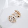 New  Rose Gold Color Earrings Daily Fashion Wedding Jewelry Luxury For Women Natural Zircon Earrings Pendant Jewelry