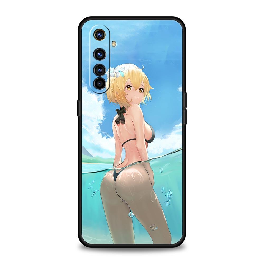 For Realme 10 9 8 5G 7 6 GT2 Pro Plus 9i 8i C21 C11 C25 C35 Genshin Impact Sexy Girl Phone Case For Realme GT Neo 2 3 3T Cover
