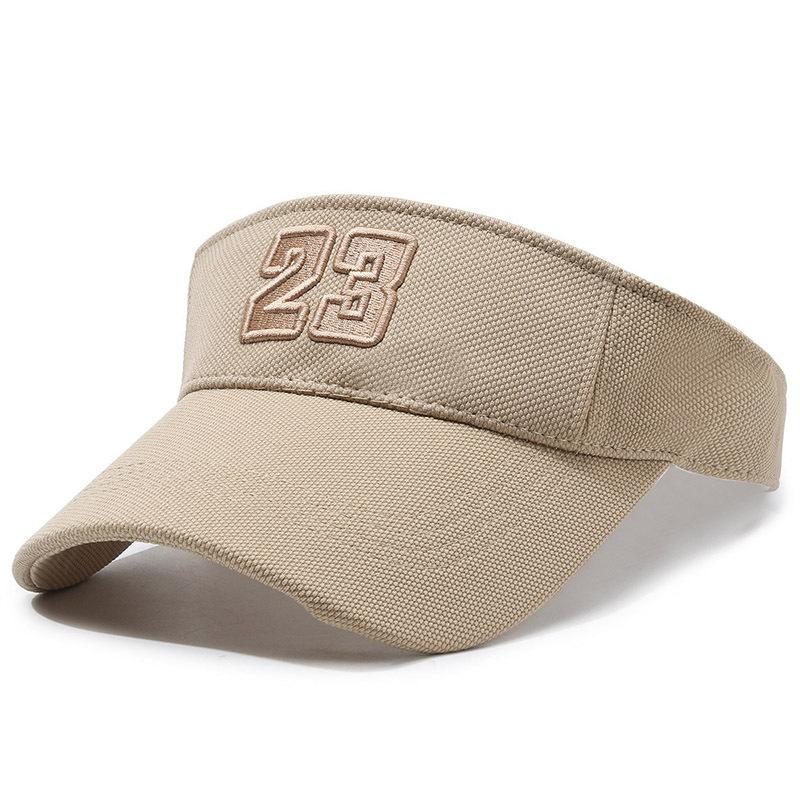 Men Women Summer Embroidery Digital Empty Top Hat Sunscreen Sunshade Cap