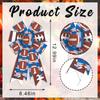 2PCS American Football Wreath Bows for Wreath Blue Gray Strips American Football Burlap Sports Fabric Bows for Decoration