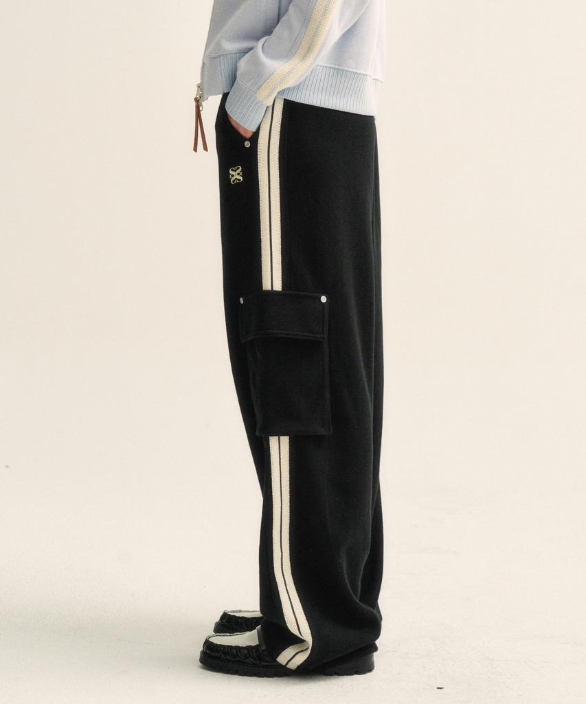 Seteo Roton Cargo Track Pants Caviar Black