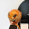 3D Pumpkin Round Bag Zinc Zinc Alloy Ghost Chain Handbag Personalized Halloween Ball Bag  Holiday Gift
