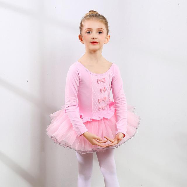 Girls' Ballet Dancewear: Long/Short Sleeve Leotard - Toddler & Children's Chinese Dance Costume