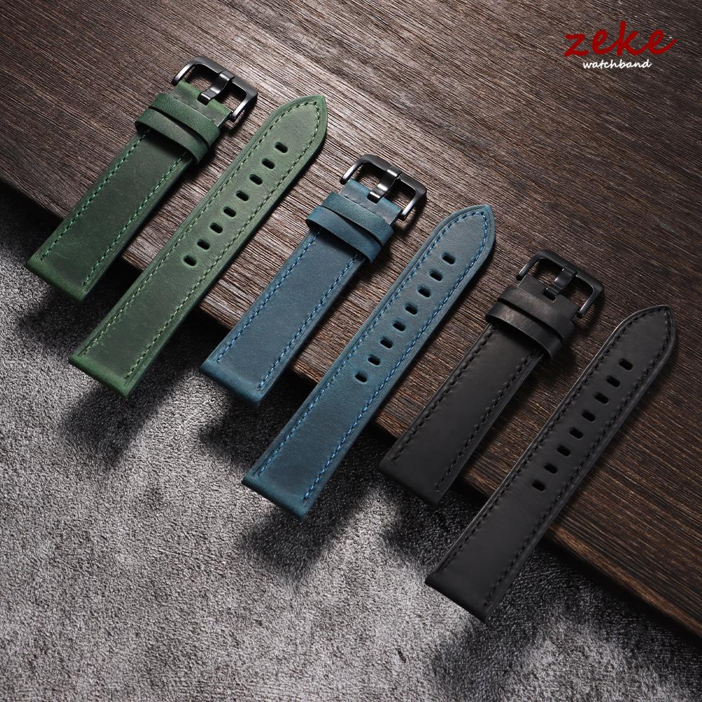 Kalbsleder Echtes Leder Uhrenarmbänder 18mm 20mm 22mm 24mm Smartwatch Armband Dunkelbraun Schwarz Blau Uhrenarmband Uhrenzubehör