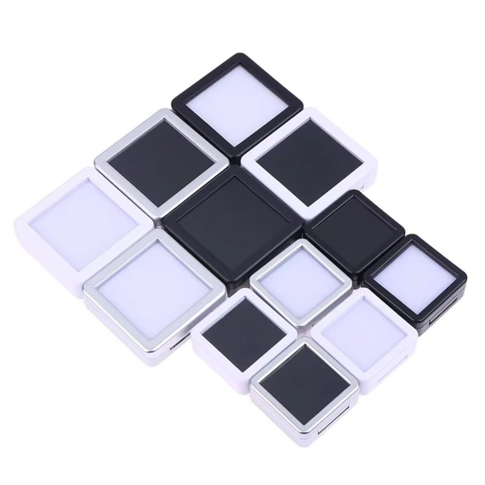 Transparent Gemstone Holder Flip Lid Crystal Display Case Packaging Jewelry Show Jewelry