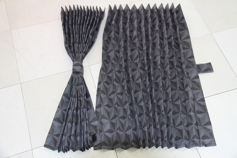 These center curtains for trucks feature pleated geometric patterns and a 140cm They are measuring 120cm x 140cm one for each and come with They can