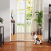 Steel and ABS Dog Safety Gate, Extendable 75-145cm for Stairs and Doors, White