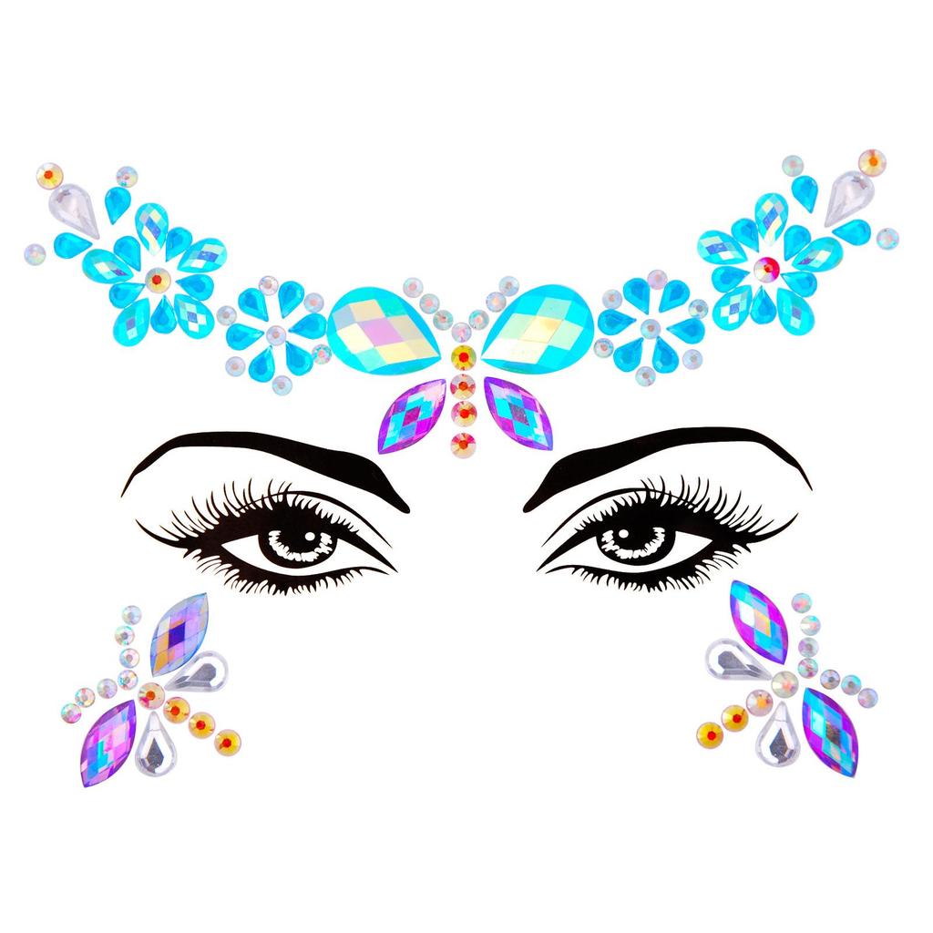 Crystal Tattoo Sticker Glitter Eyeliner Eyebrow Makeup Face Eyes Diamond Temporary Tattoo Rock Rhinestone 3D Eyeliner Stickers