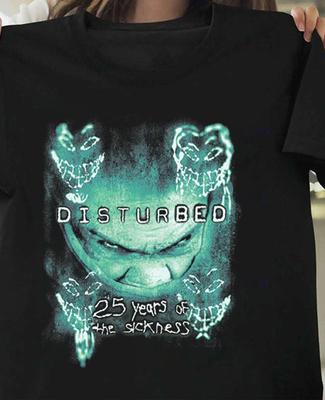 Disturbed 25 Years Of The Sickness Anniversary Tour 2025 Unisex  AD589 Unisex T-Shirt