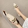 Style Ladies Flat Shoes With Breathable Pu Upper For Casual Daily Wear