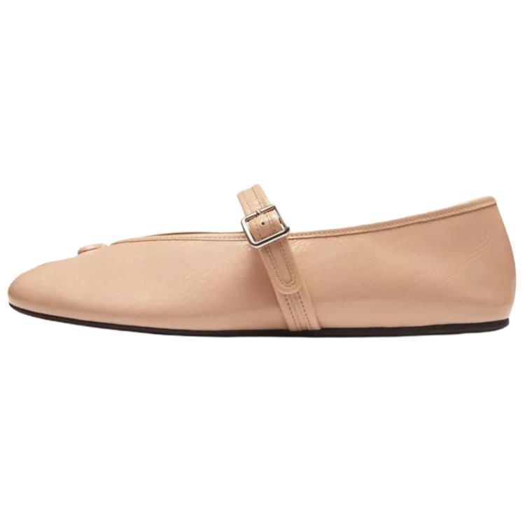 

Coach Туфли Мэри Джейн на плоской подошве из лакированной кожи с C-образным вырезом, с круглым носком и пряжкой, женские туфли, розовые CBO90-CRM 36.5