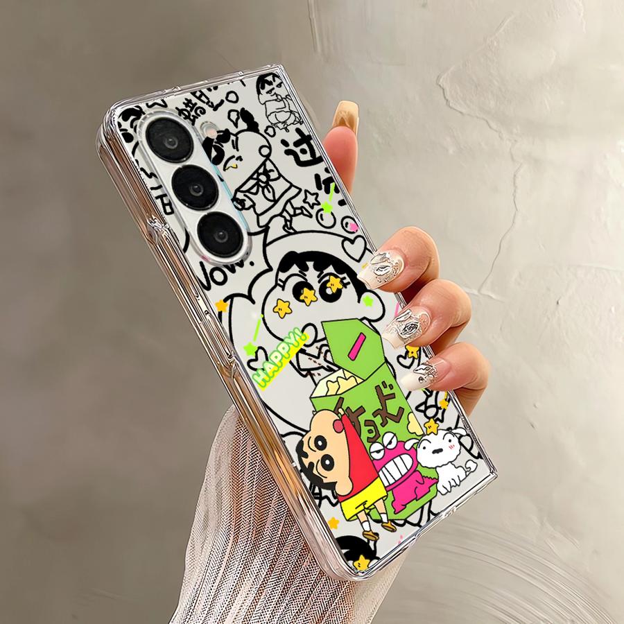 Crayon Shin Chan Nene Case for Samsung Galaxy Z Fold 7 6 5 4 3 ZFold3 ZFold7 ZFold5 ZFold6 ZFold4 Back Phone Cover