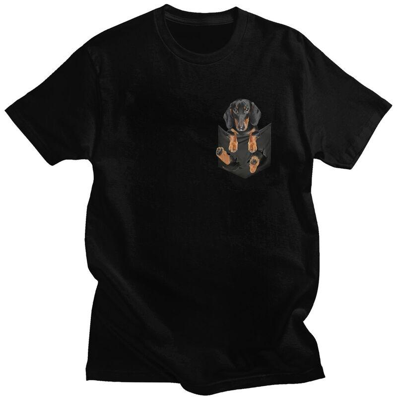 

Custom Cool Funny Dachshund T Shirt Men 100% Cotton T-shirt Casual Sausage Badger Wiener Dog Tees Fashion Tshirt - Men s Summ... S разноцветный