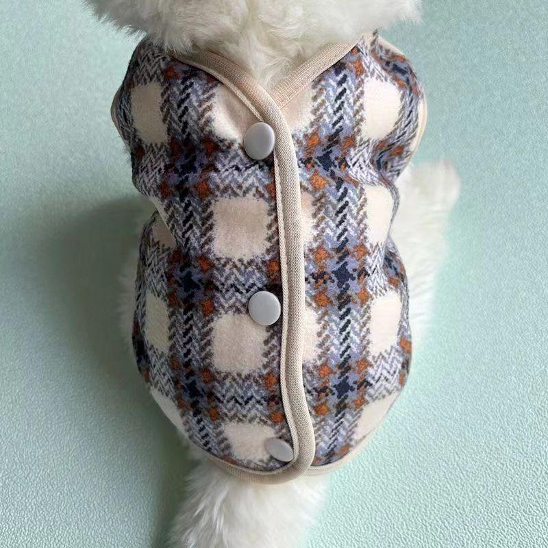 

Pet Fleece Vest for Small Dogs & Cats - Cute Schnauzer, Pomeranian, and Teddy Bear Design for Autumn/Winter. XL [11-15 lbs]