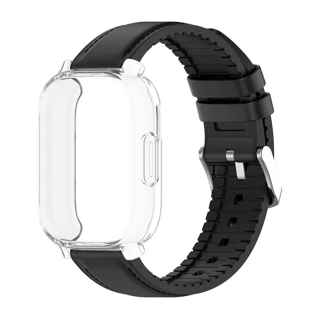 For Redmi Watch 5 Active Silicone Cover Sport Dermis For Redmi Watch 5Lite TPU Soft Shell and Leather Band Strap+Case