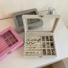 Jewelry Storage Box Earring Ring Necklace Organizers Storage Transparent Jewlery Holder Display Box for Jewelry Classification